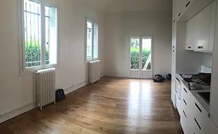 travaux de  renovation d'appartement avec cuisine americaine